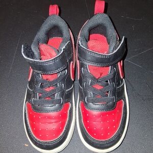 Nike Court Borough Low Recraft baby/toddler shoes in black and red Size 9C
